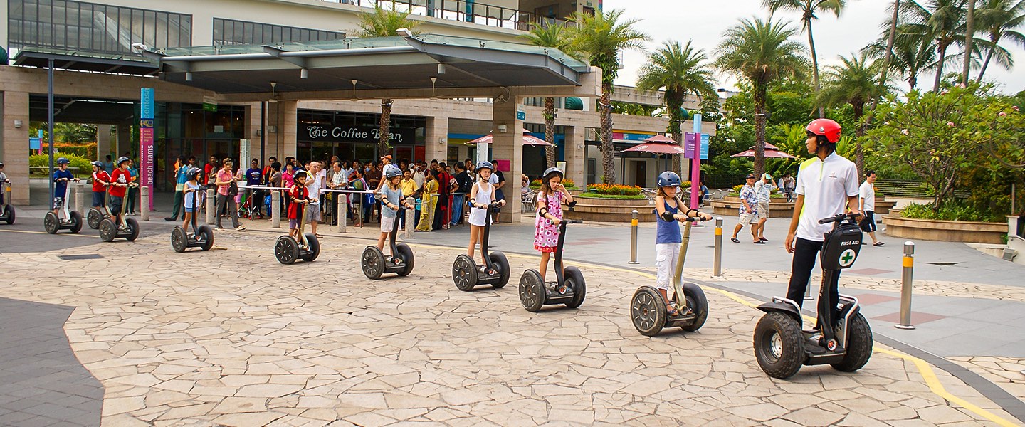 Groups of children enjoying a day out with Segway hosted by Gogreen Eco Adventure